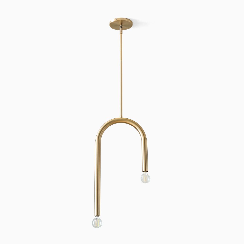 West elm gold pendant light deals